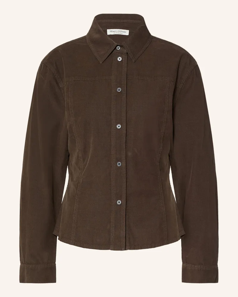 Marc O'Polo Hemdbluse Aus Cord braun Dunkelbraun