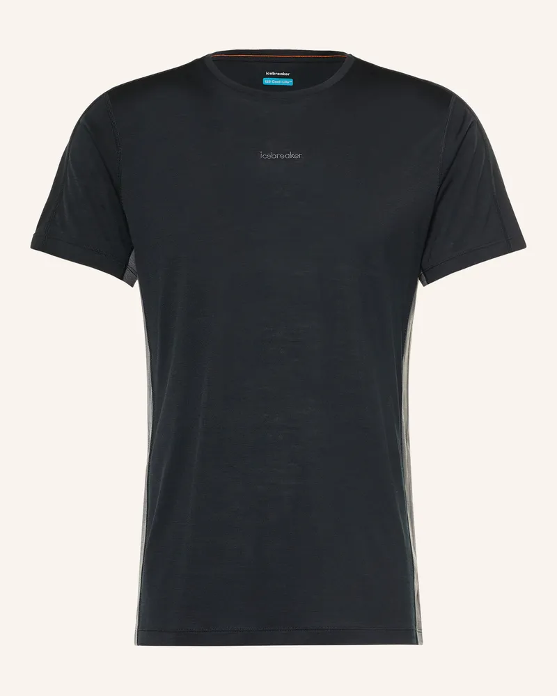 Icebreaker Funktionsshirt 125 Cool-Lite™ Sphere Mit Merinowolle schwarz Schwarz