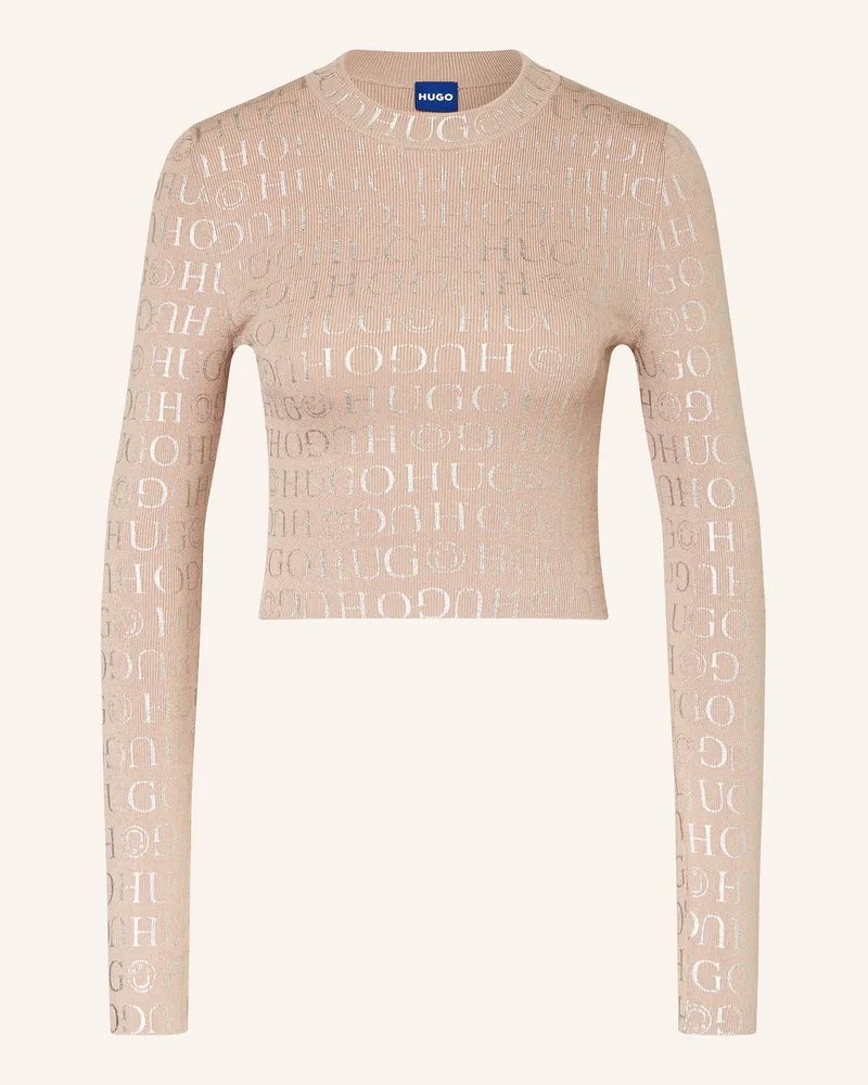 HUGO BOSS Cropped-Pullover SOIL Rosé