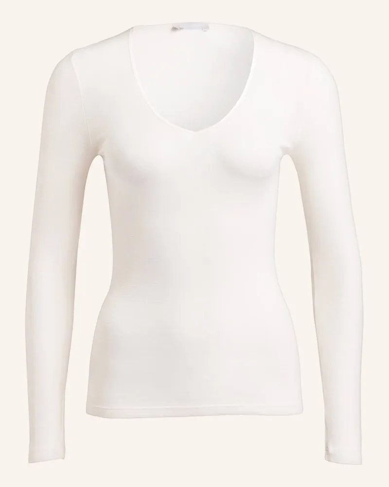 Hanro Longsleeve Woolen Silk Aus Merinowolle Mit Seide beige Creme