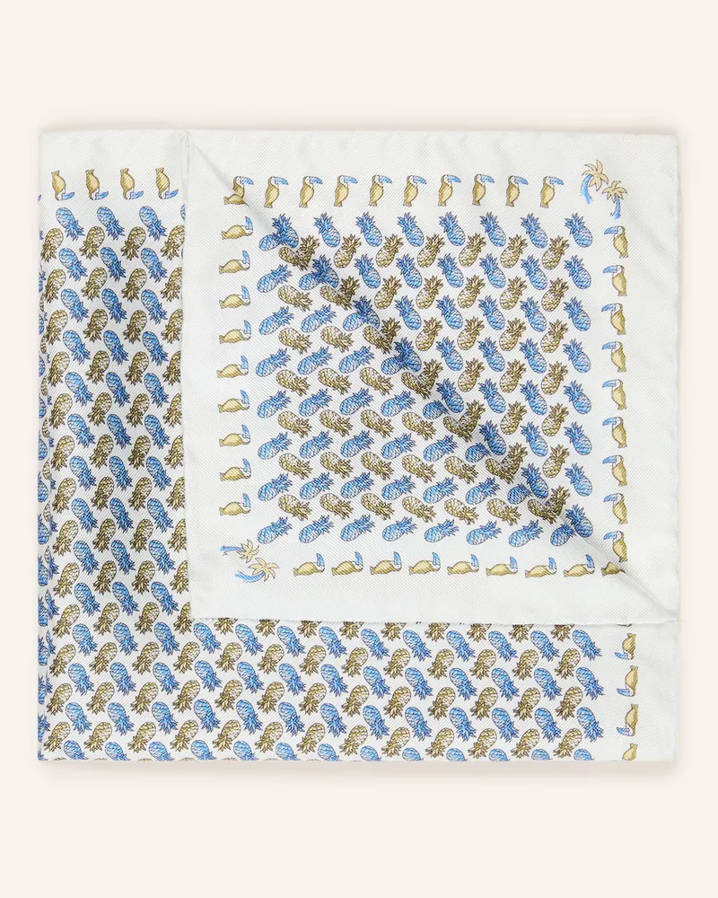 Eton Einstecktuch weiss Hellgrau