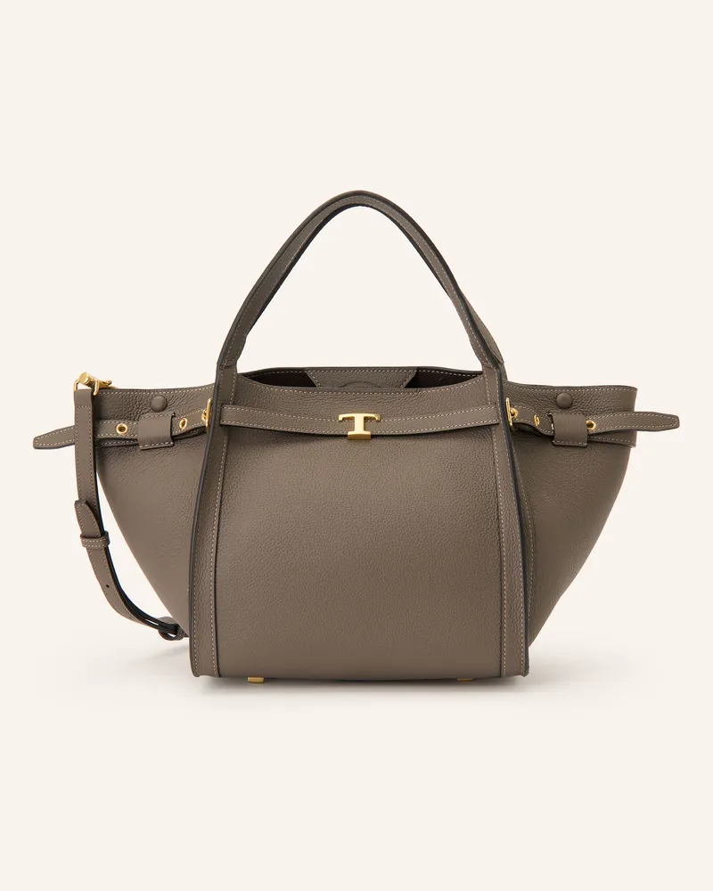TOD'S Shopper Tim Small braun Dunkelgrau