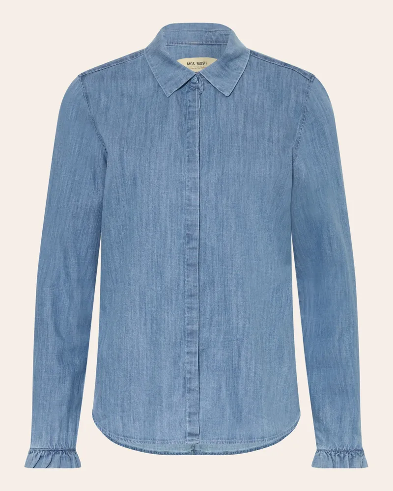 Mos Mosh Hemdbluse MMMATTIE FLIP aus Denim Blau