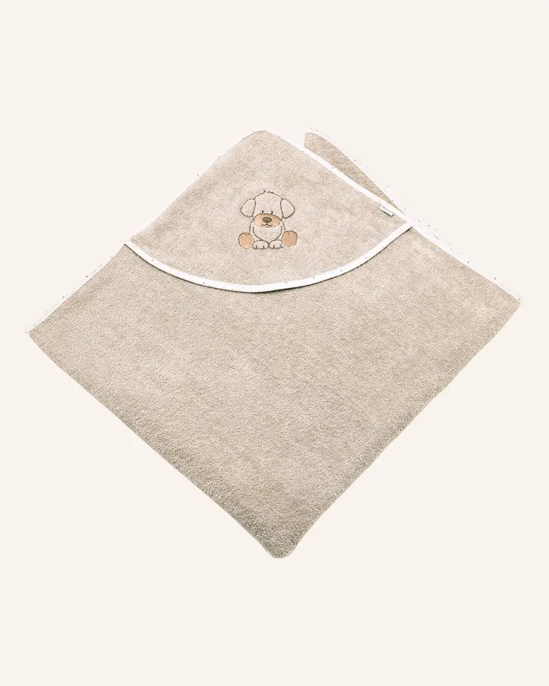 Sterntaler Kapuzenbadetuch 100X100 Lucky beige Beige