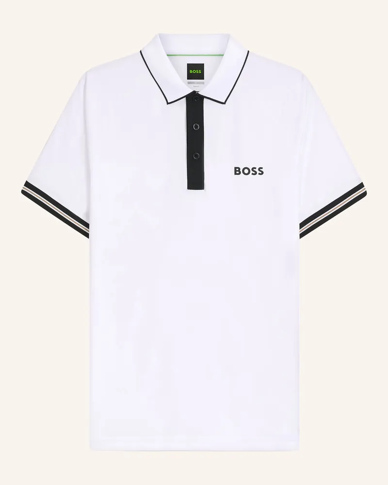 HUGO BOSS Funktions-Poloshirt Active Slim Fit weiss Weiss
