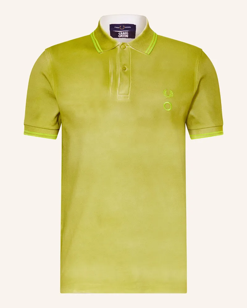 Fred Perry Piqué-Poloshirt Regular Fit gruen Hellgrün