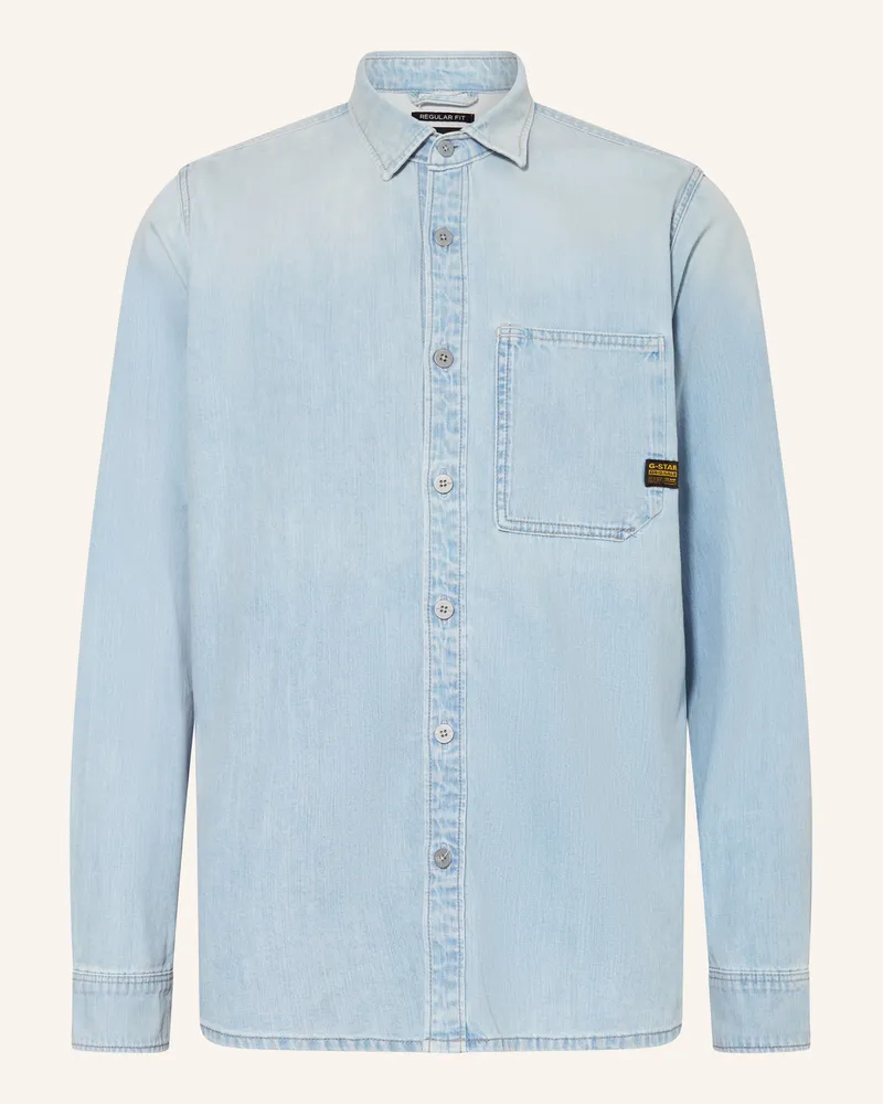 G-STAR RAW Jeanshemd Regular Fit blau Hellblau