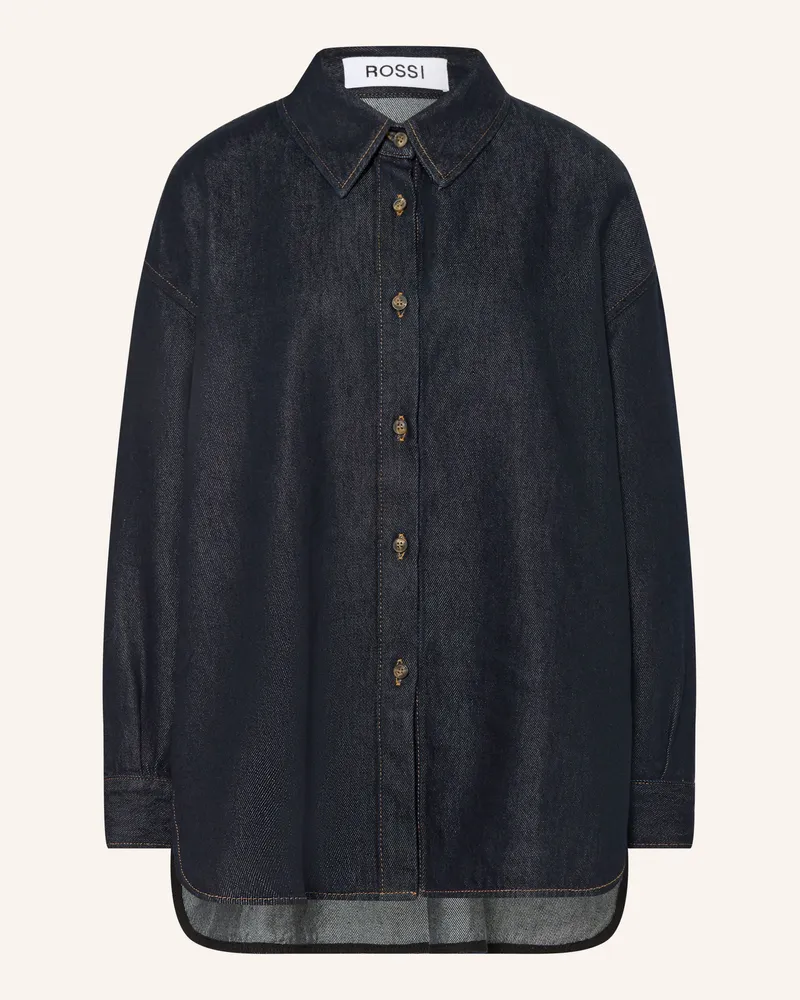 Rossi Oversized-Jeansbluse Siyan blau Dunkelblau
