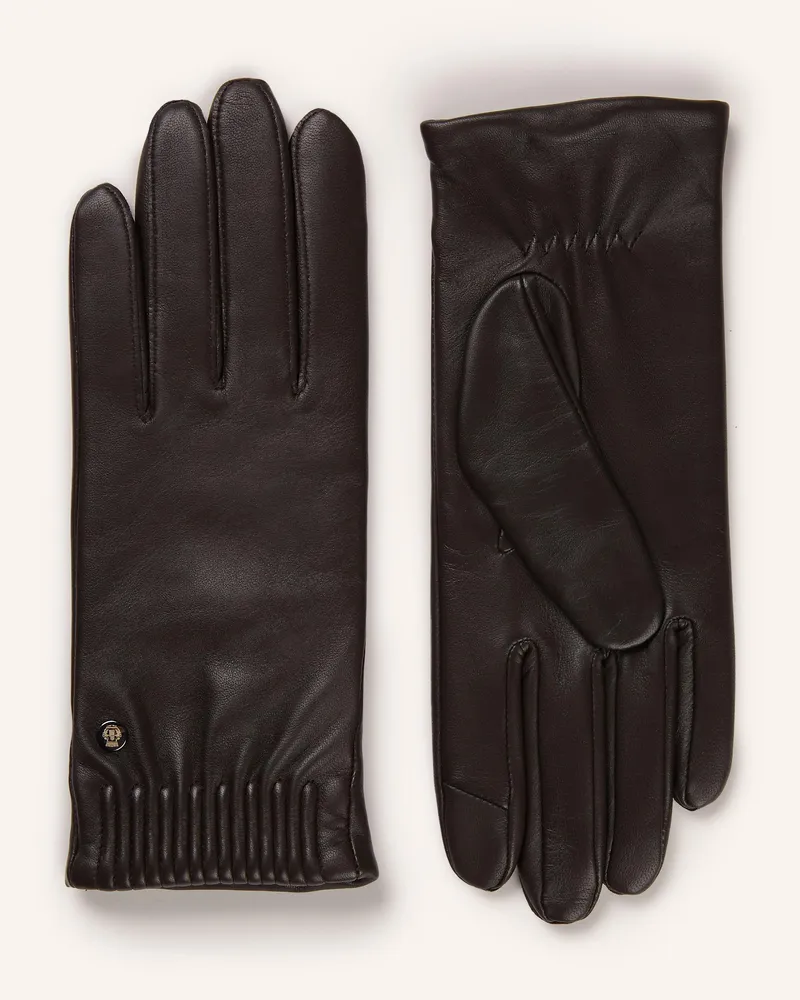Roeckl Lederhandschuhe ARIZONA mit Touchscreen-Funktion Dunkelbraun