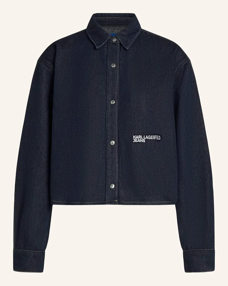 Karl Lagerfeld Bluse blau Dunkelblau
