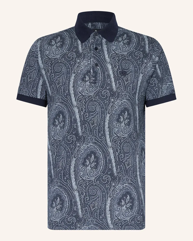 Etro Jersey-Poloshirt Regular Fit blau Dunkelblau