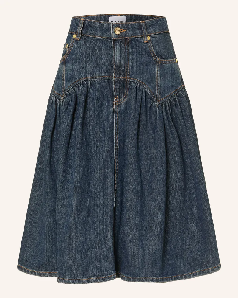Ganni Jeansrock blau Dunkelblau