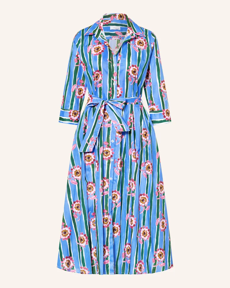 Rossana Diva Hemdblusenkleid Mit 3/4-Arm blau Blau