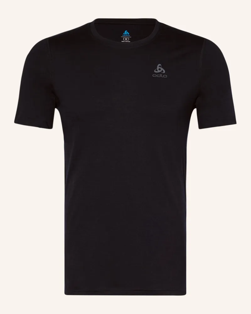 Odlo T-Shirt aus Merinowolle Schwarz