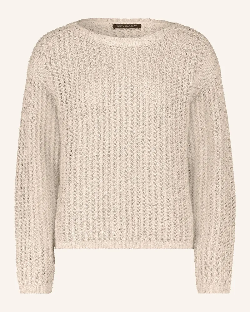 Betty Barclay Pullover mit Pailletten Beige