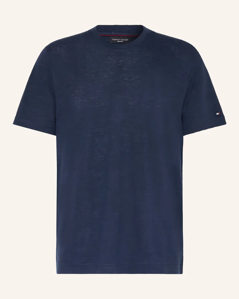 Tommy Hilfiger T-Shirt Aus Leinen blau Dunkelblau