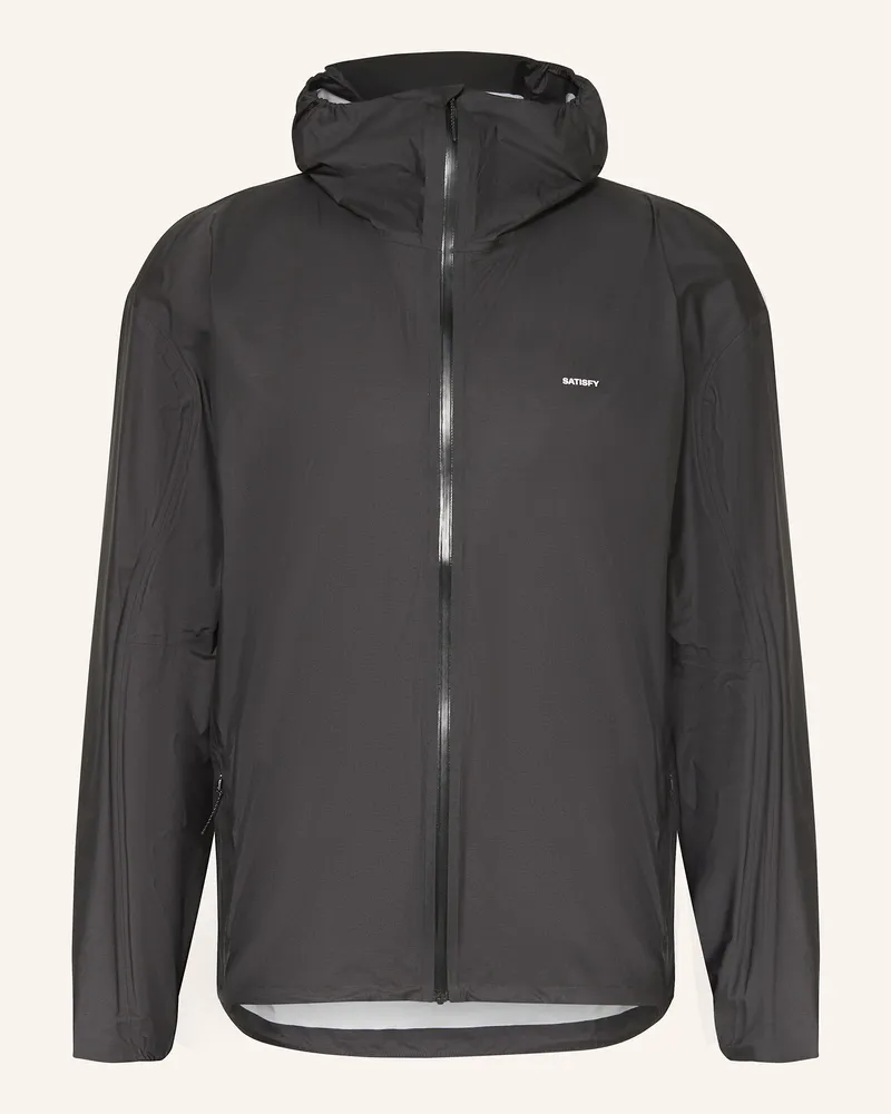 Satisfy Laufjacke 3L RAIN FLY JACKET Schwarz