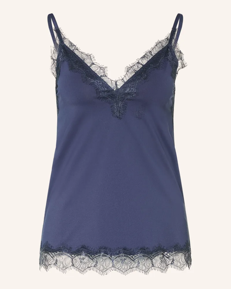 Rosemunde Top Bridget Mit Spitze blau Dunkelblau