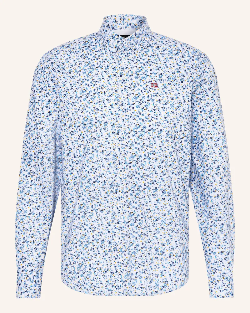 Napapijri Hemd G-Ronge Regular Fit weiss Hellblau