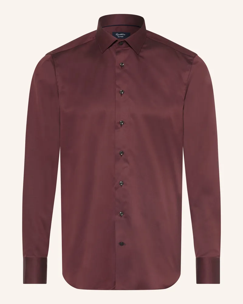 Olymp Hemd Tailored Fit rot Dunkelrot