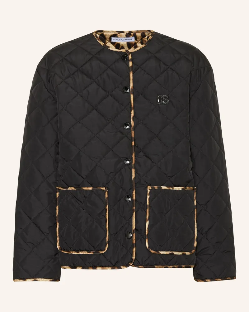 Dolce & Gabbana Steppjacke schwarz Schwarz