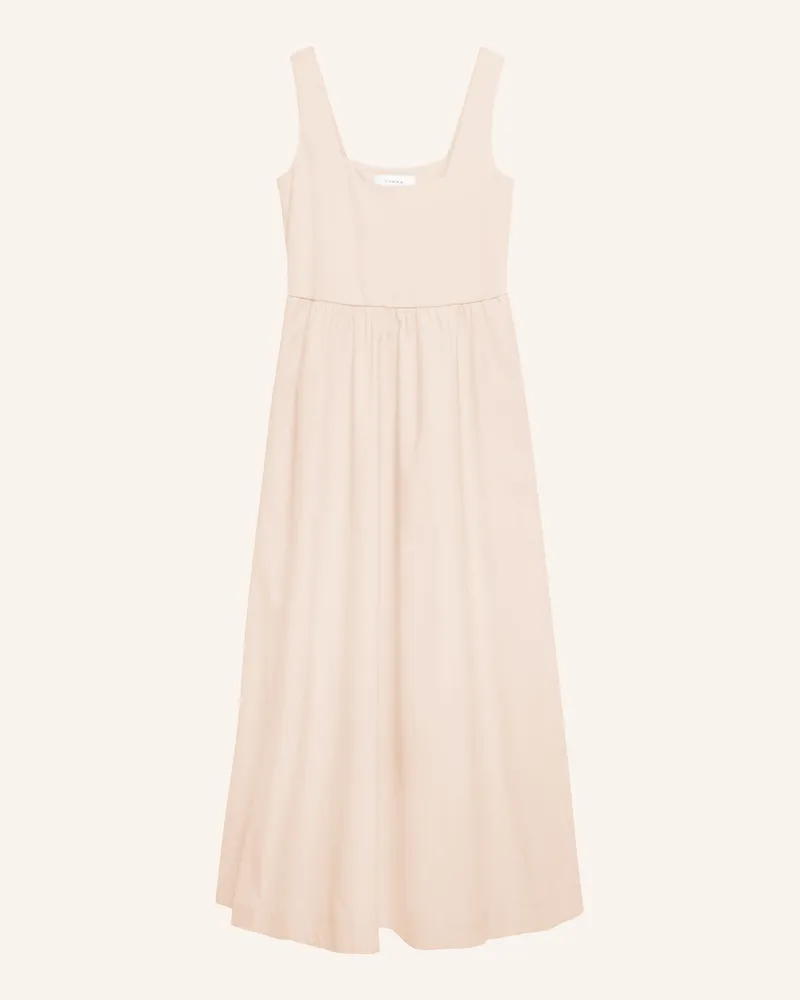 COMMA Kleid Im Materialmix beige Beige