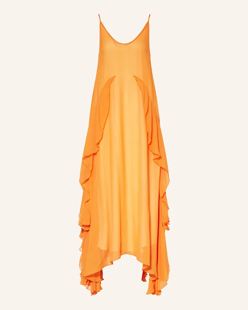 Reiss Kleid Eden Mit Volants orange Orange