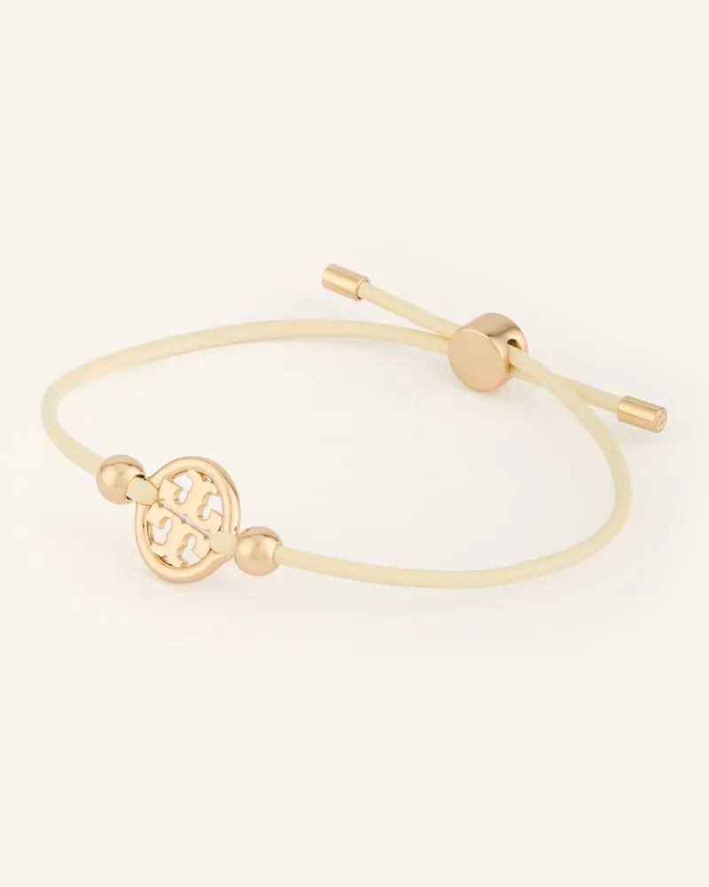 Tory Burch Lederarmband Miller gold Ecru