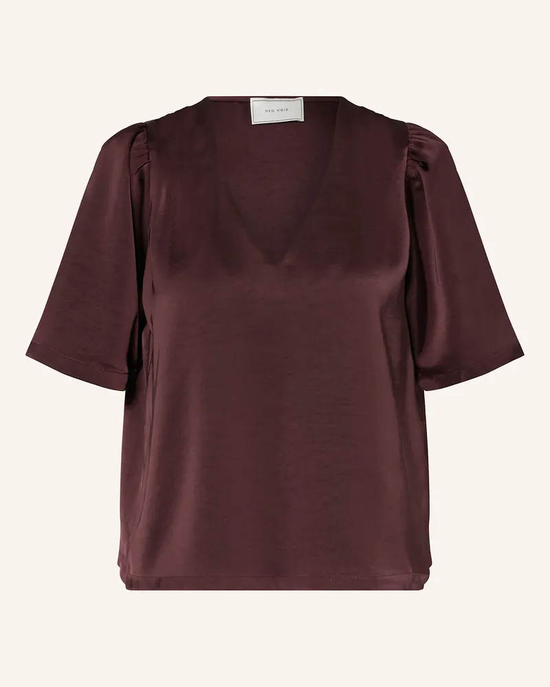 Neo Noir Blusenshirt LARGO aus Satin Dunkelrot
