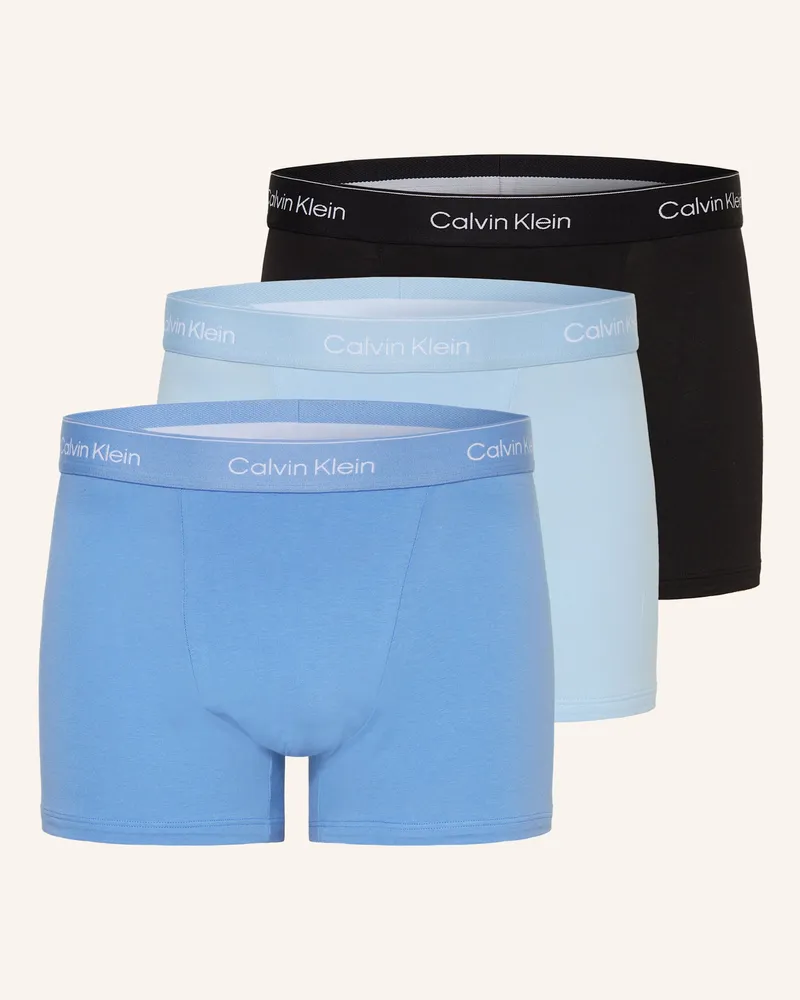 Calvin Klein 3er-Pack Boxershorts Icon Cotton Relaxed Fit blau Schwarz