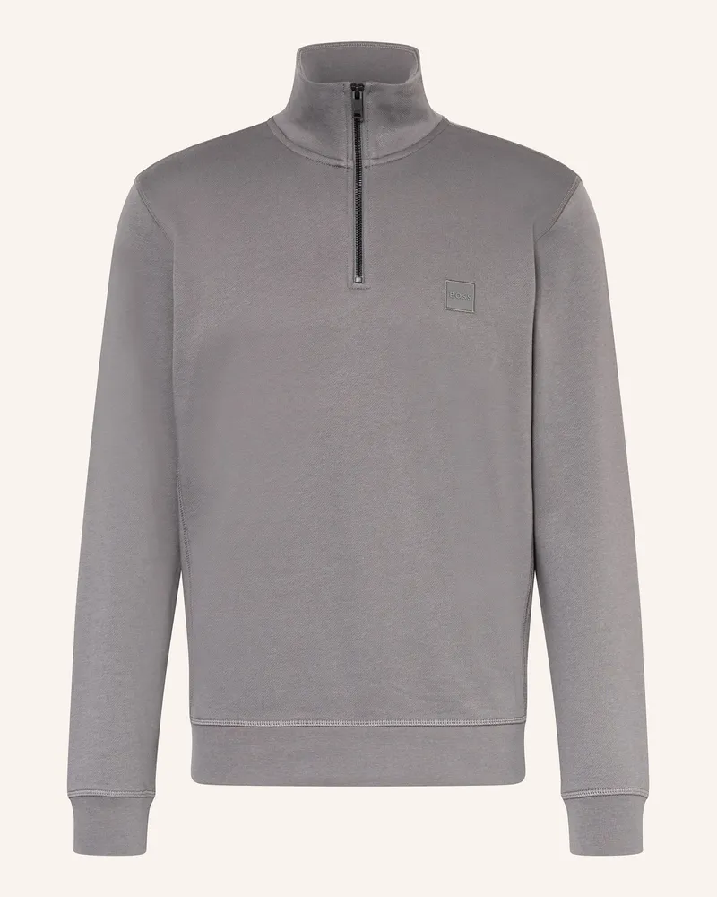 HUGO BOSS Sweat-Troyer ZETRUST Grau