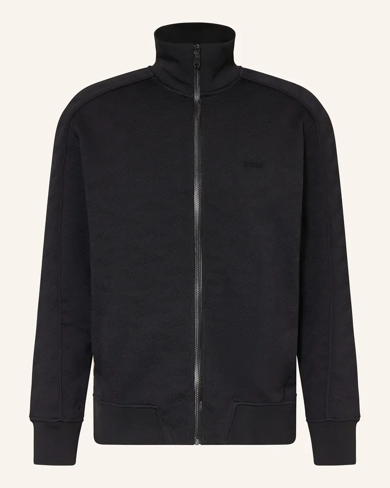 HUGO BOSS Sweatjacke Mirror schwarz Schwarz