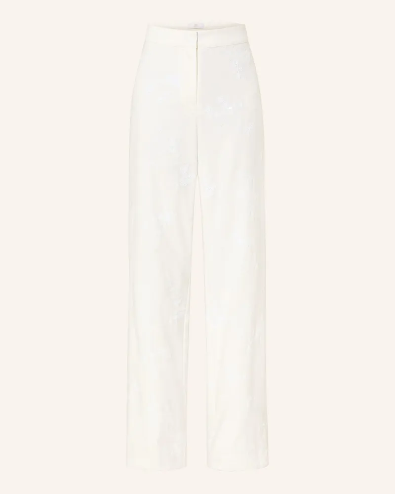 Riani Marlenehose Mit Pailletten weiss Ecru