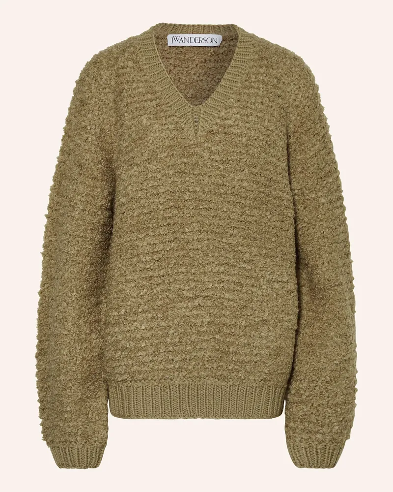 J.W.Anderson Bouclé-Pullover Khaki