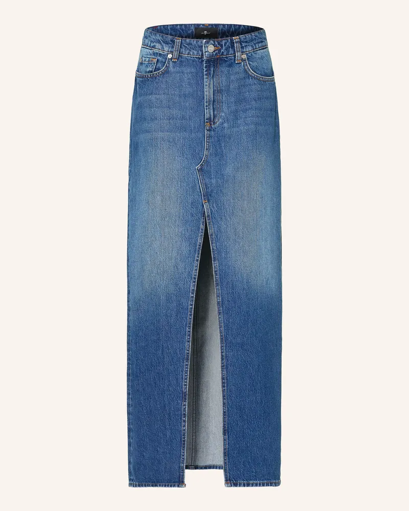 7 for all mankind Jeansrock Darkwind blau Blau