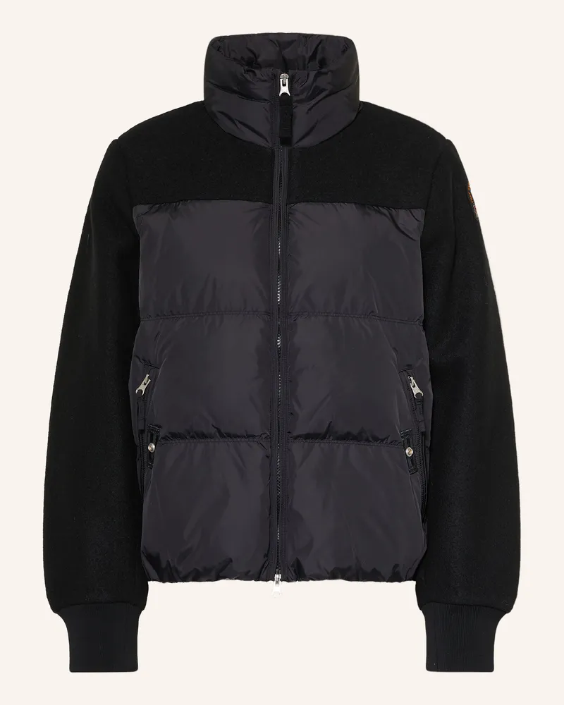 Parajumpers Daunenjacke Im Materialmix schwarz Schwarz
