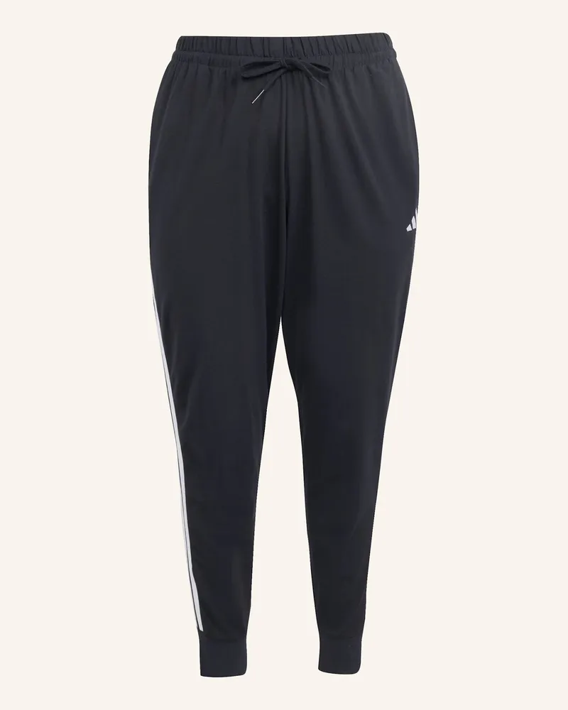 adidas ESSENTIALS 3-STREIFEN JOGGER-HOSE (GROSSE GRÖSSEN Schwarz