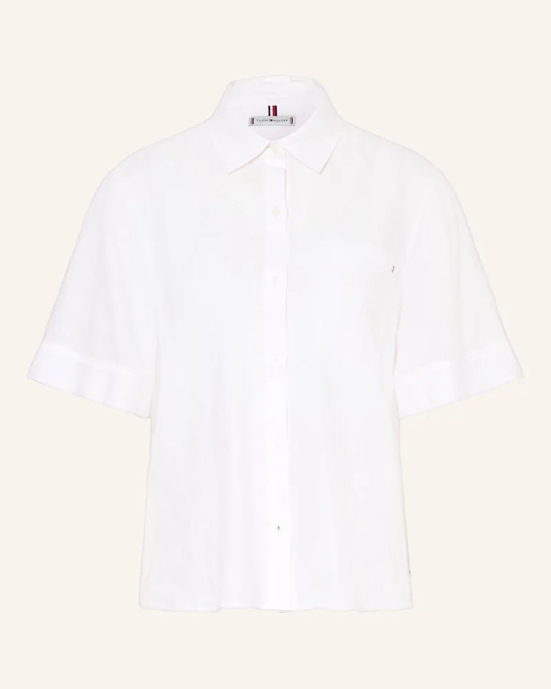 Tommy Hilfiger Hemdbluse aus Leinen Weiss