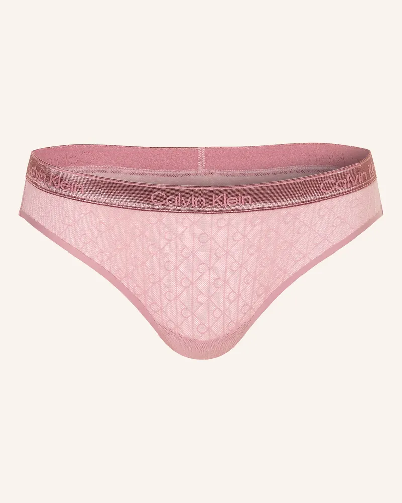Calvin Klein Slip Icon Lace Metallic rosa Altrosa