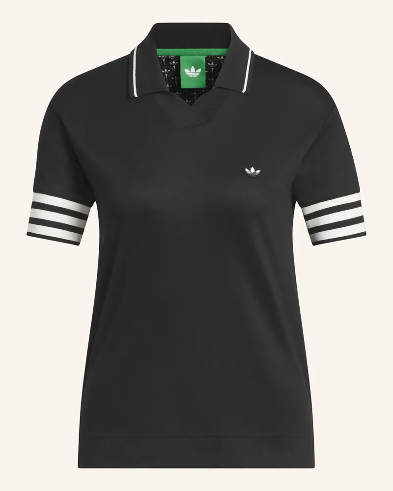 adidas Originals 3-Streifen Poloshirt schwarz Schwarz