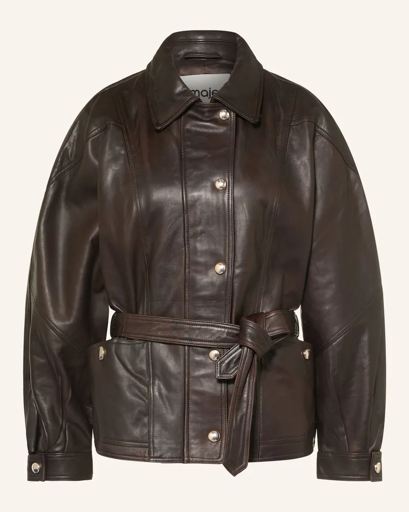 Maje Lederjacke Bianino braun Dunkelbraun