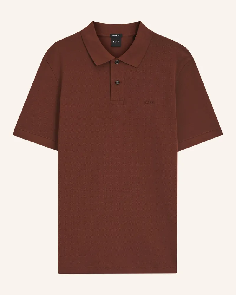 HUGO BOSS Piqué-Poloshirt Pallas Regular Fit braun Braun