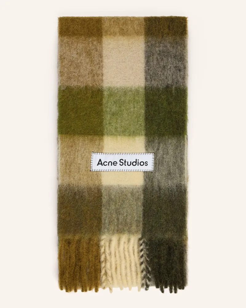 Acne Studios Schal Mit Alpaka gruen Khaki