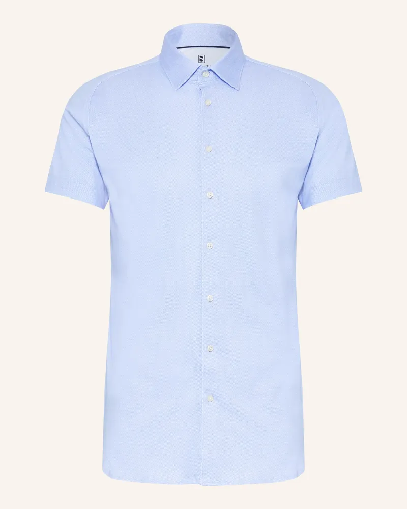 DESOTO Kurzarm-Hemd Slim Fit aus Jersey Hellblau