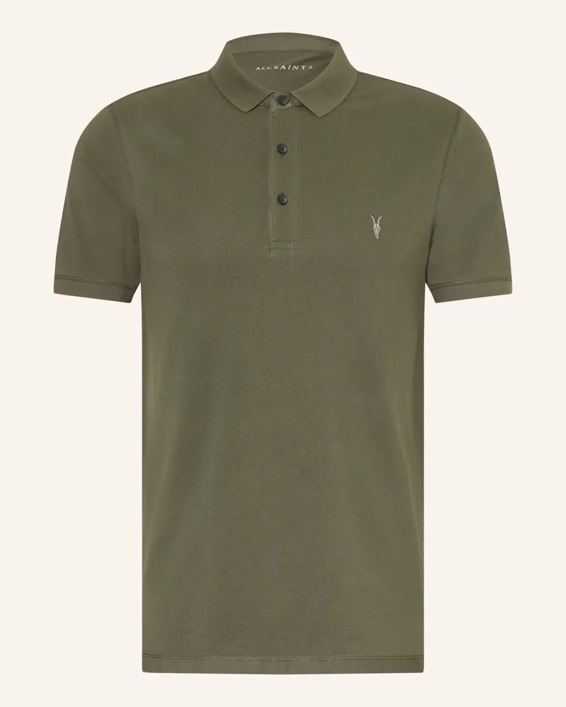 AllSaints Piqué-Poloshirt Reform Slim Fit gruen Oliv