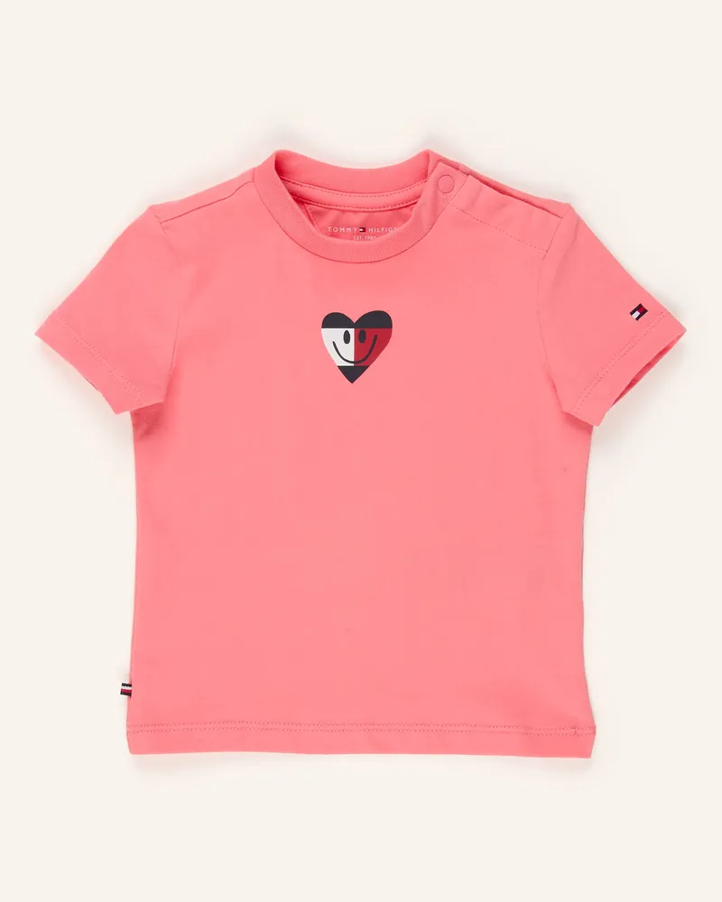 Tommy Hilfiger T-Shirt Flag Smile Tee rot Rosa