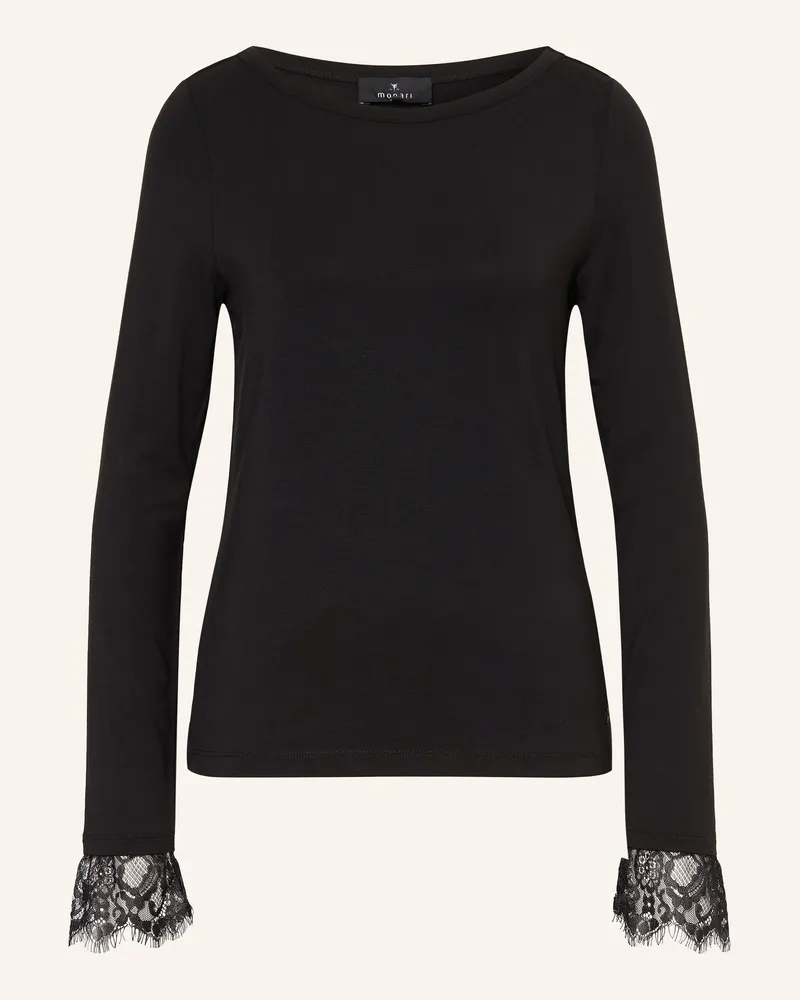 monari Longsleeve Mit Spitze schwarz Schwarz