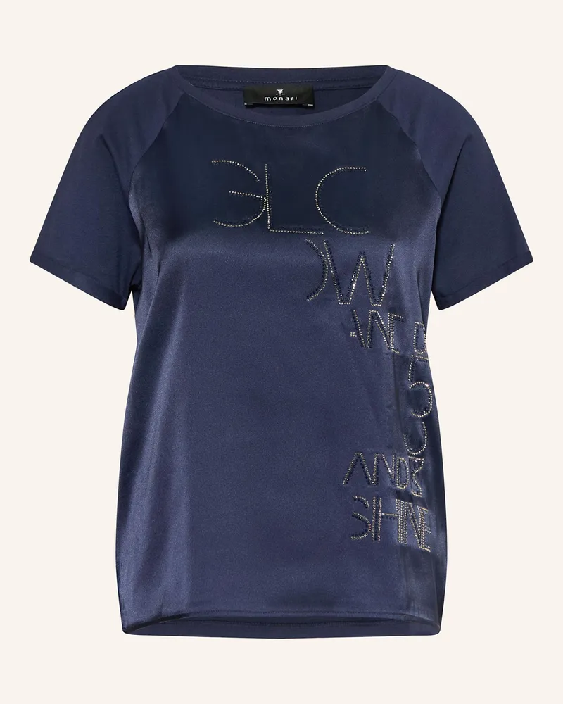 monari T-Shirt mit Schmucksteinen Dunkelblau