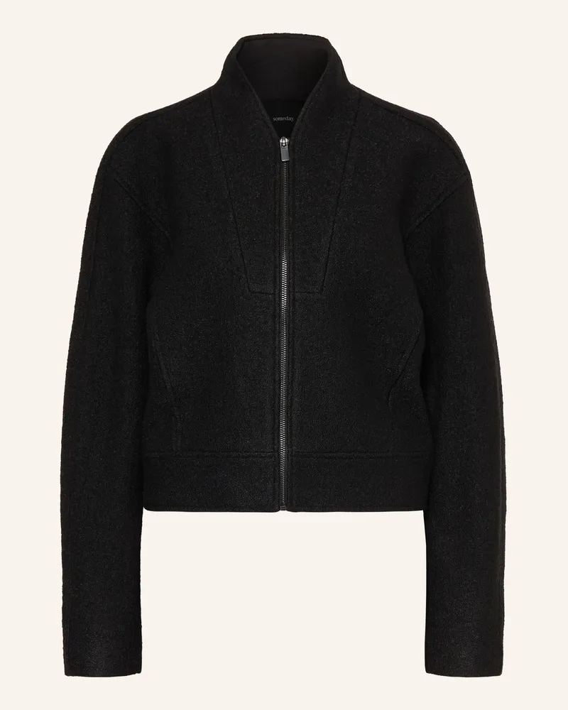 someday. Bouclé-Blouson Nuvera schwarz Schwarz