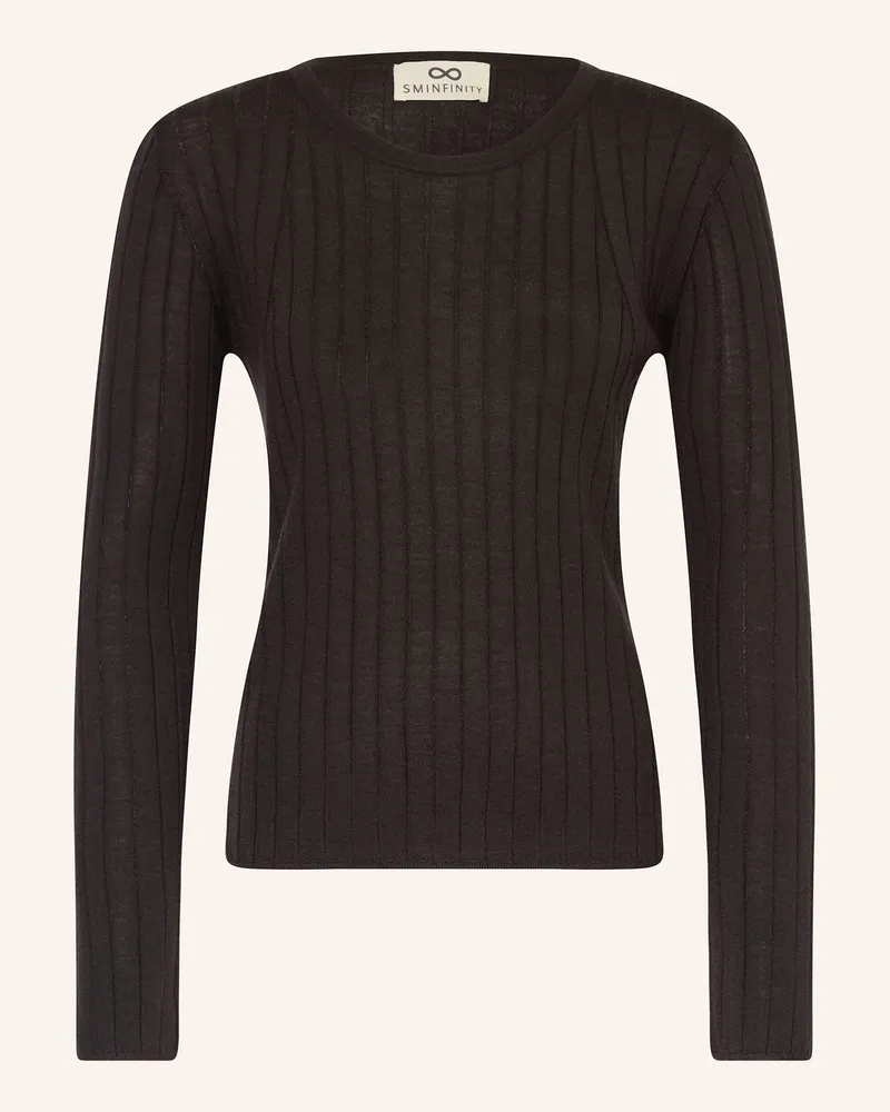 SMINFINITY Pullover Dunkelbraun